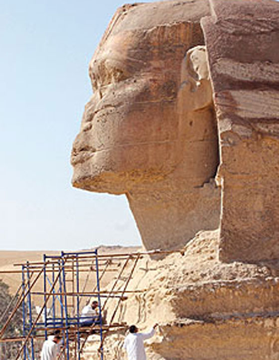 مصر: عمليات ترميم اقدم تمثال في العالم (ابو الهول) تبدأ اليوم صورة رقم 3
