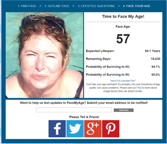 ارفع صورتك على هذا الموقع ليخبرك كم يبدو عمرك الآن وتاريخ وفاتك صورة رقم 4