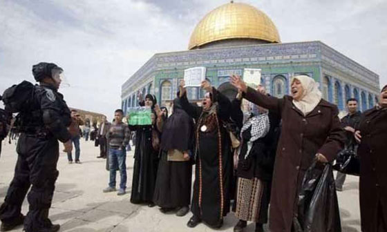 محاكمة 7 فلسطينيات بسبب هتافات الله اكبر في وجه متطرفين اقتحموا الاقصى صورة رقم 1