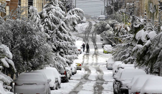 الشرق الاوسط يستعد لاستقبال عاصفة ثلجية بعد ساعات صورة رقم 1