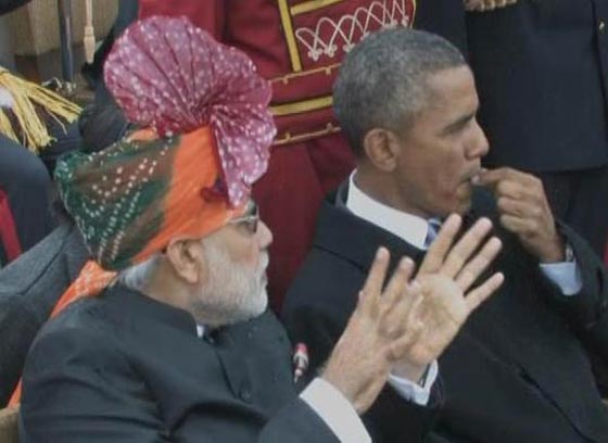 العلكة تغري اوباما بحضور رئيس الوزراء الهندي صورة رقم 2