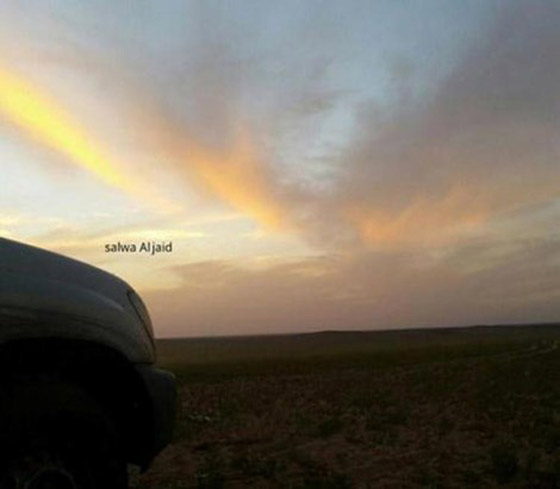  بالصور.. معلمة سعودية تصور وجها حزينا تجسد بين السحاب صورة رقم 1