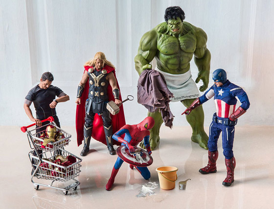 صور مضحكة: الحياة السرية لبعض الابطال الخارقين تكشف حقيقتهم  صورة رقم 4