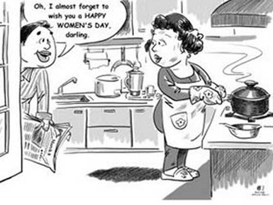 يوم المرأة العالمي: صور كاريكاتير ضاحكة تمزج البسمة بالدمعة  صورة رقم 7