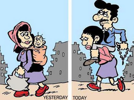 يوم المرأة العالمي: صور كاريكاتير ضاحكة تمزج البسمة بالدمعة  صورة رقم 8