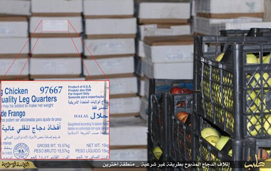 الحسبة الداعشية تعدم اطنانا من الدجاج الامريكي المقدم للاجئين صورة رقم 2