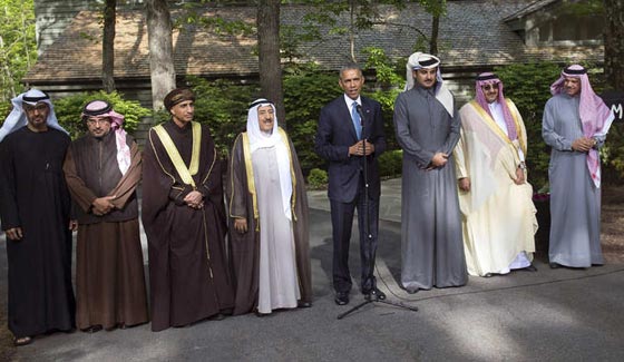 طول قامة أمير قطر كان لافتا في قمة كامب ديفيد.. شاهد الصور صورة رقم 3