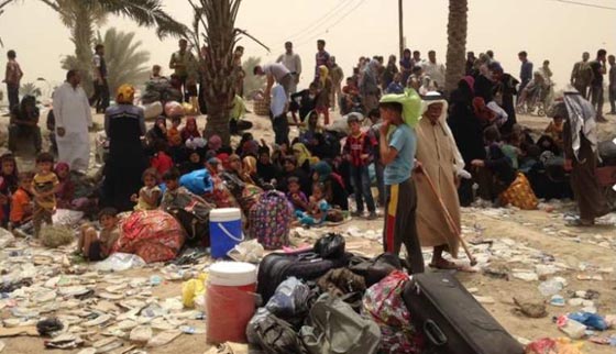 بالصور.. عراقيون يفرون من جحيم داعش في الانبار الى نعيم التشرد  صورة رقم 1