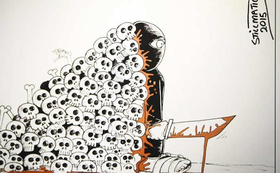 بالصور.. مسابقة رسوم كاريكاتير تسخر من داعش في ايران صورة رقم 1