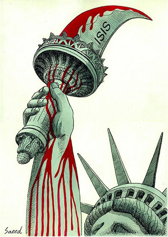 بالصور.. مسابقة رسوم كاريكاتير تسخر من داعش في ايران صورة رقم 6