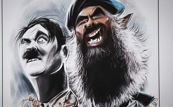 بالصور.. مسابقة رسوم كاريكاتير تسخر من داعش في ايران صورة رقم 14