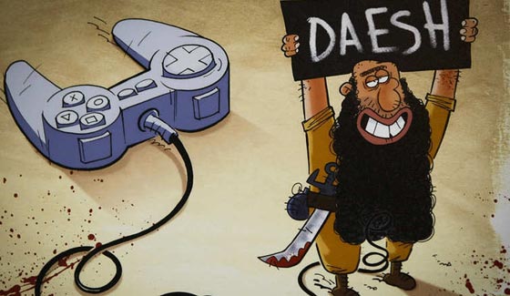 بالصور.. مسابقة رسوم كاريكاتير تسخر من داعش في ايران صورة رقم 17