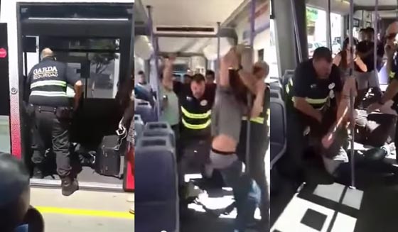 فيديو.. رجال الامن باسبانيا يوسعون شابا ضربا بسبب بنطلونه الساقط صورة رقم 1