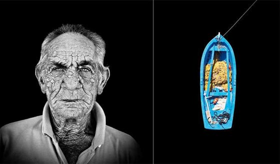 ذئاب البحر اليونانيين يروون مغامراتهم بوجوه تكافح امواجه العاتية  صورة رقم 1