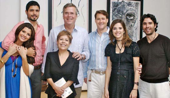 دم عربي قد يجري في البيت الابيض.. جيب بوش جد لطفلتين امهما عربية صورة رقم 14