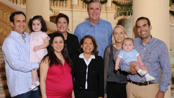 دم عربي قد يجري في البيت الابيض.. جيب بوش جد لطفلتين امهما عربية صورة رقم 9