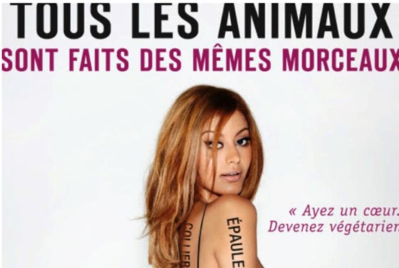  جزائرية تتعرى في حملة للرفق بالحيوان وتشجيع الغذاء النباتي صورة رقم 1