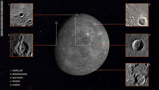 اتحاد الفلك يطلق اسم كوكب الشرق ام كلثوم على فوهة بكوكب عطارد صورة رقم 1
