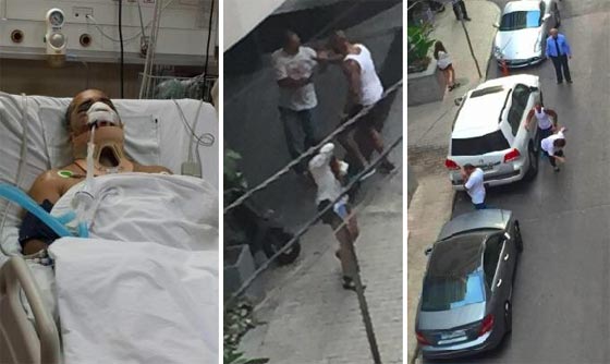 وحش بشري ينزل من سيارته ويوجه الطعنة تلو الطعنة الى سائق اخر.. شاهده  صورة رقم 4