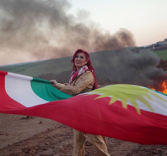أغاني نجمة البوب الكردية تشحن المقاتلين ضد تنظيم داعش بالعزيمة صورة رقم 7