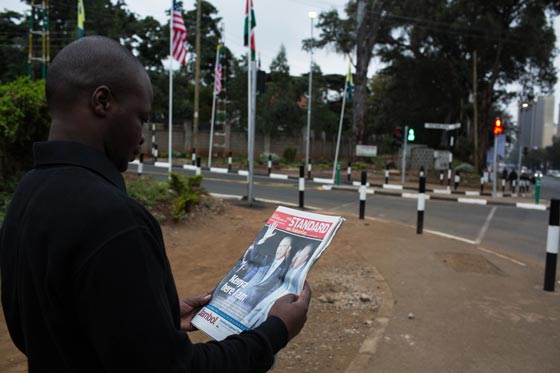 الامن يخلي العاصمة المزدحمة لدى زيارة اوباما لكينيا مسقط راس والده صورة رقم 18