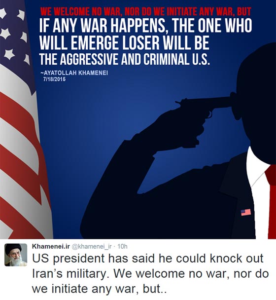 لماذا دفع خامنئي اوباما للانتحار على حسابه في تويتر؟ صورة رقم 1 لماذا دفع خامنئي اوباما للانتحار على حسابه في تويتر؟ صورة رقم 1