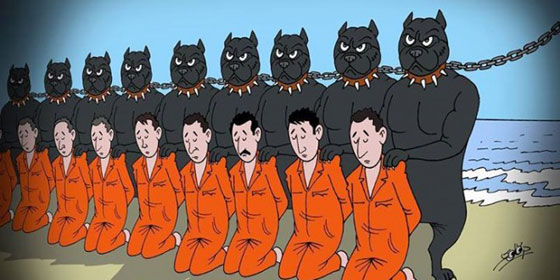 6 رسومات كاريكاتورية تسخر من داعش ووحشيته وغباء مقاتليه صورة رقم 4 6 رسومات كاريكاتورية تسخر من داعش ووحشيته وغباء مقاتليه صورة رقم 4