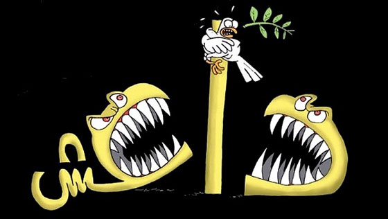 6 رسومات كاريكاتورية تسخر من داعش ووحشيته وغباء مقاتليه صورة رقم 2 6 رسومات كاريكاتورية تسخر من داعش ووحشيته وغباء مقاتليه صورة رقم 2