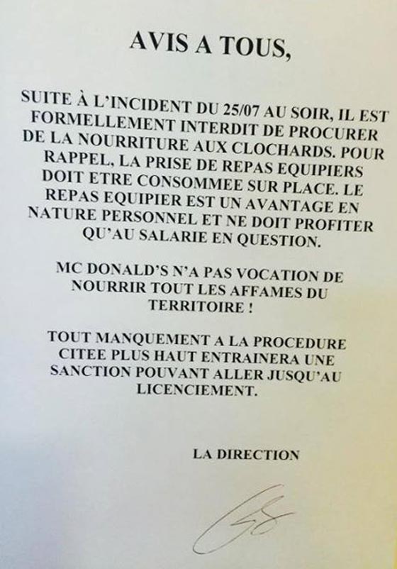 المشردون يجبرون ادارة مكدونالدز على الاعتذار لموظفيها!! صورة رقم 1