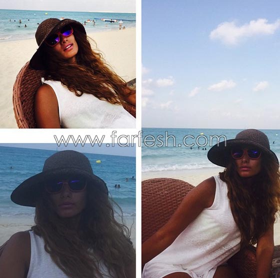 صور زينة  مع توأمها على شاطئ البحر بدون كشف وجهيهما! صورة رقم 3