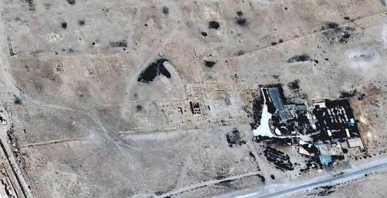  صور الاقمار الاصطناعية تظهر تدمير احد اهم معابد تدمر الاثرية صورة رقم 1