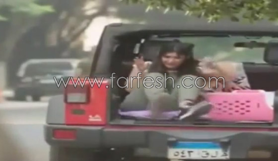 تامر حسني ينشر فيديو غادة عادل تقفز صارخة من قرد هاجمها في فيلم اهواك صورة رقم 3