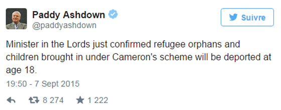 وزير بريطاني: سيتم ترحيل الاطفال اللاجئين لدى بلوغهم الـ 18 صورة رقم 1