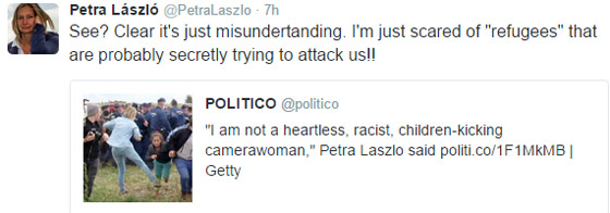 اعتذار غير مقبول من المصورة المجرية التي عرقلت مهاجرا سوريا: خفت منهم ودافعت عن نفسي! صورة رقم 1