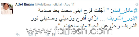 عادل امام يفجّر مفاجأة ويعلن: ابني محمد تزوج منذ أسابيع! صورة رقم 1