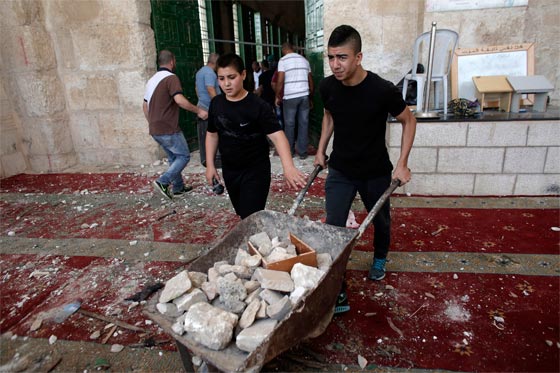 فيديو لاقتحام المستوطنين للمسجد الأقصى وتجدد المواجهات العنيفة صورة رقم 4