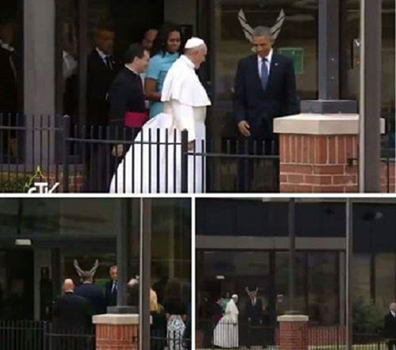 اوباما في اغرب الصور.. اخرها واهمها مع بابا الفاتيكان صورة رقم 6