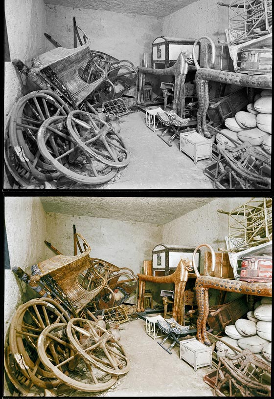 لاول مرة.. كاميرا فريدة تمكنك من مشاهدة مقبرة توت عنخ امون بالالوان صورة رقم 3