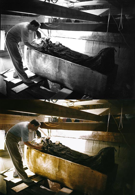 لاول مرة.. كاميرا فريدة تمكنك من مشاهدة مقبرة توت عنخ امون بالالوان صورة رقم 10