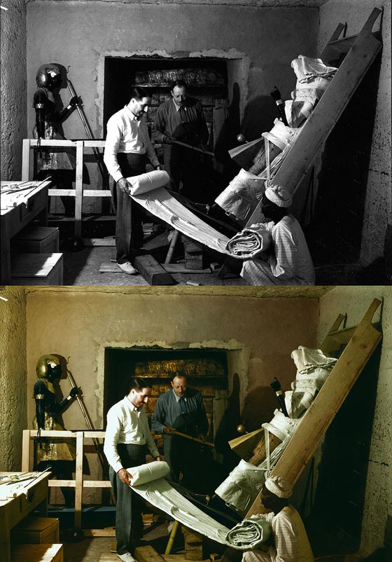 لاول مرة.. كاميرا فريدة تمكنك من مشاهدة مقبرة توت عنخ امون بالالوان صورة رقم 8