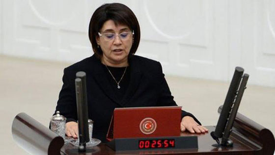 شاهد كيف تحدت ناشطة كردية برتوكول البرلمان التركي.. وكيف اربكته صورة رقم 1