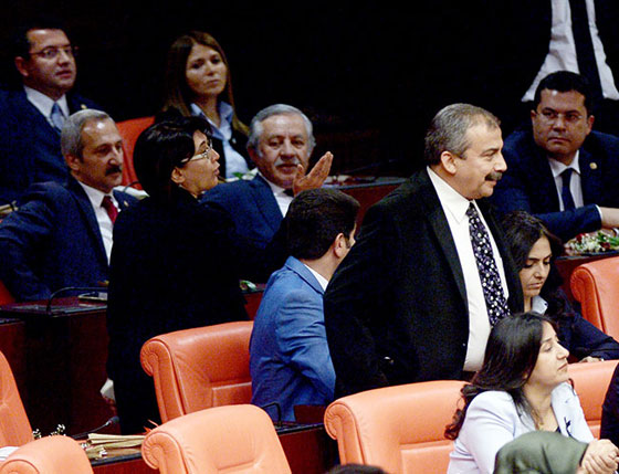 شاهد كيف تحدت ناشطة كردية برتوكول البرلمان التركي.. وكيف اربكته صورة رقم 2