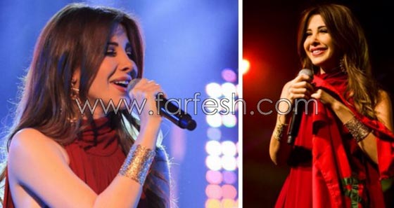 صور نانسي عجرم تشعل أجواء المغرب وتتألق بفستان احمر يفيض انوثة واناقة  صورة رقم 8