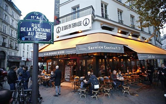 مقهى لا بون بيير الباريسي يعيد فتح ابوابه بعد الهجمات الدامية صورة رقم 2 مقهى لا بون بيير الباريسي يعيد فتح ابوابه بعد الهجمات الدامية صورة رقم 2