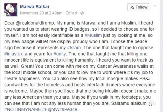 المغربية الامريكية مروة تتغلب على دونالد ترامب، ومؤسس فيس بوك يقف في صفها! صورة رقم 1 المغربية الامريكية مروة تتغلب على دونالد ترامب، ومؤسس فيس بوك يقف في صفها! صورة رقم 1