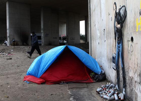 بانكسي يرسم جدارية لستيف جوبز اللاجئ السوري ويثير جدلا صورة رقم 4