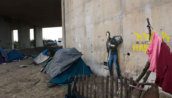 بانكسي يرسم جدارية لستيف جوبز اللاجئ السوري ويثير جدلا صورة رقم 7