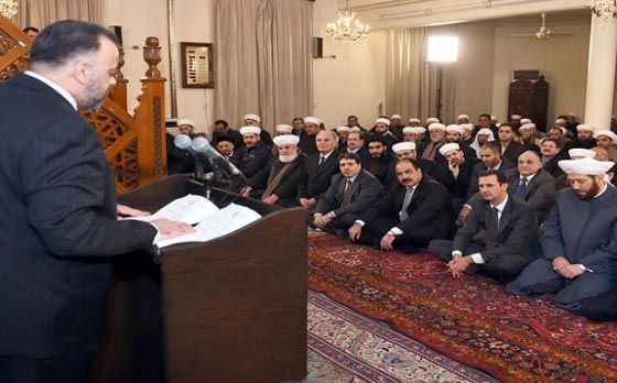 بعد احتفاله بالميلاد.. الاسد يحيي ذكرى المولد النبوي في دمشق صورة رقم 1 بعد احتفاله بالميلاد.. الاسد يحيي ذكرى المولد النبوي في دمشق صورة رقم 1