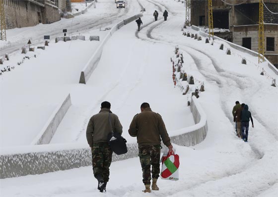 عاصفة ثلجية.. صور الثلوج تكسو سوريا ولبنان ومرتفعات الجولان  صورة رقم 3