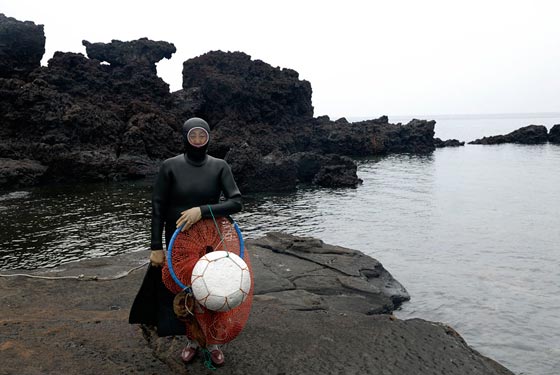 نساء البحر.. ساعات من الغوص بالمياه الباردة بحثا عن ثمار البحر صورة رقم 13